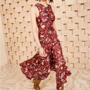 Ulla Johnson Red Floral Alma dress